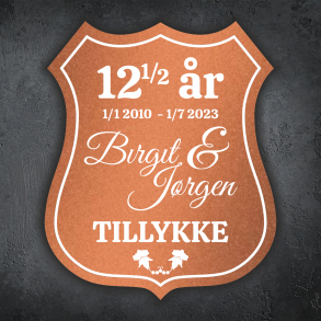 Kobberbryllup Skjold/1