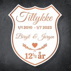 Kobberbryllup Skjold/2 