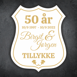 Guldbryllup Skjold/2