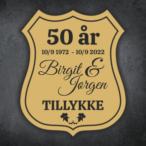Guldbryllup Skjold/2