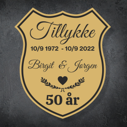 Guldbryllup Skjold/1