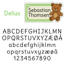 Bamseklistermrker grn