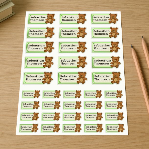 Bamseklistermrker grn