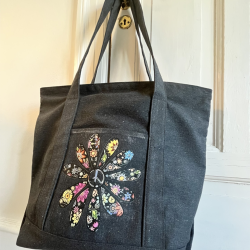 Blomst med peacelogo