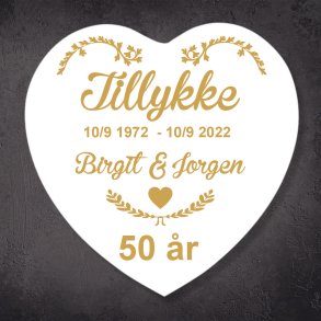Guldbryllup Hjerte/2