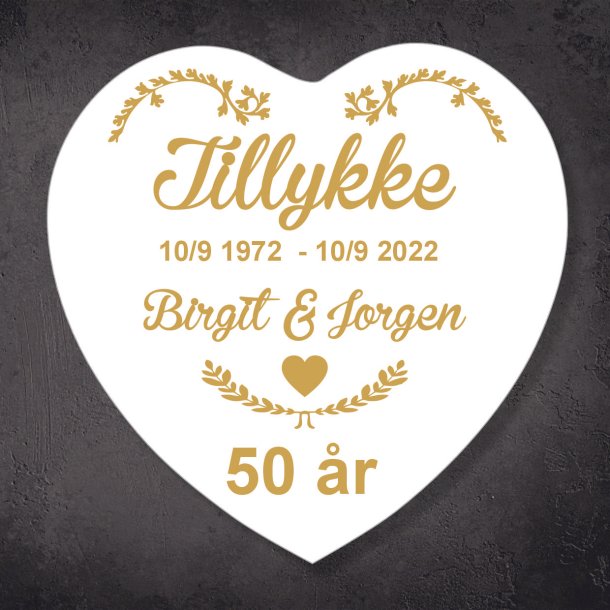 Guldbryllup Hjerte/2