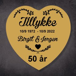 Guldbryllup Hjerte/2