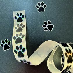 Klistermrker med hundepoter i metal