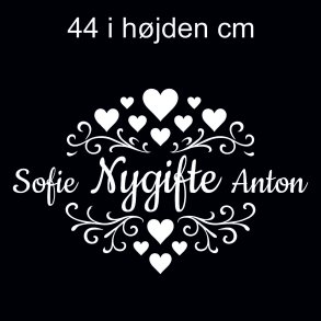 Bryllupstekster til biler med navne  