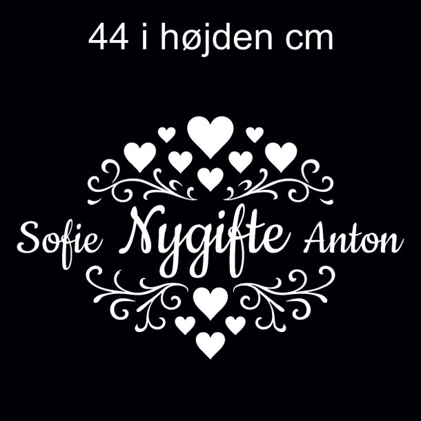 Bryllupstekster til biler med navne  