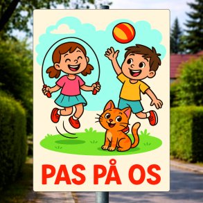 Vi leger her med kat